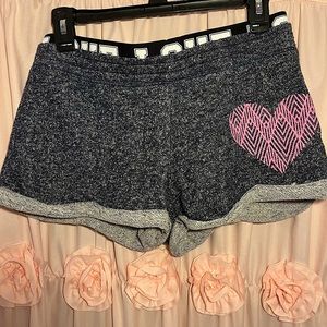 VS PINK Gray Love Shorts